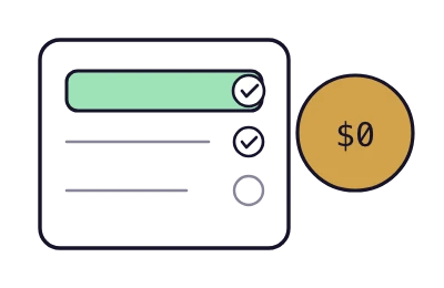 A checklist of seven free AI SEO tools with a zero dollar price tag, the top row highlighted.